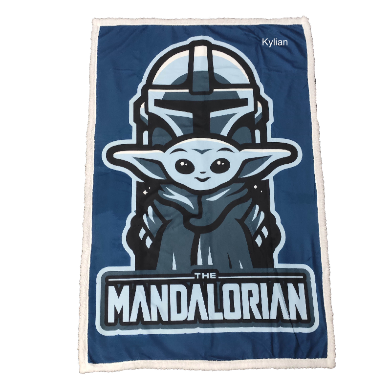 The mandalorian - couverture plaid sherpa grogu 150 x 100 cm 